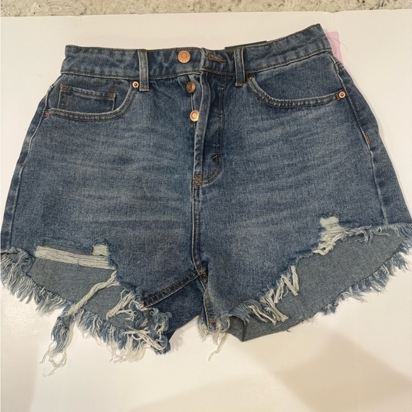 wild fable Pants - Wild Fable High Rise Distressed Frayed Denim Shorts